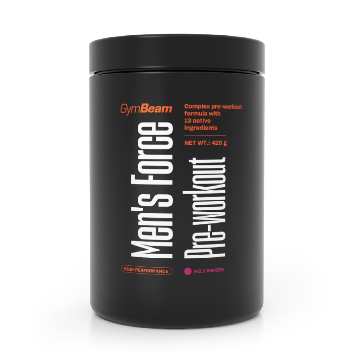 GymBeam Men‘s Force Pre-Workout lesné ovocie · záber 1