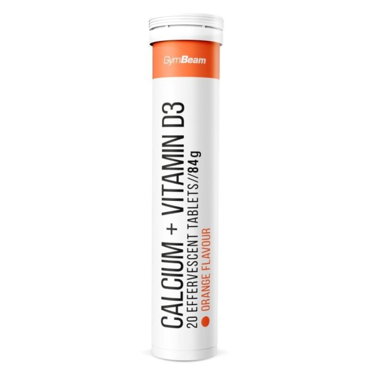 GymBeam Vápnik + Vitamín D3 šumivý 20 tab. pomaranč · záber 1