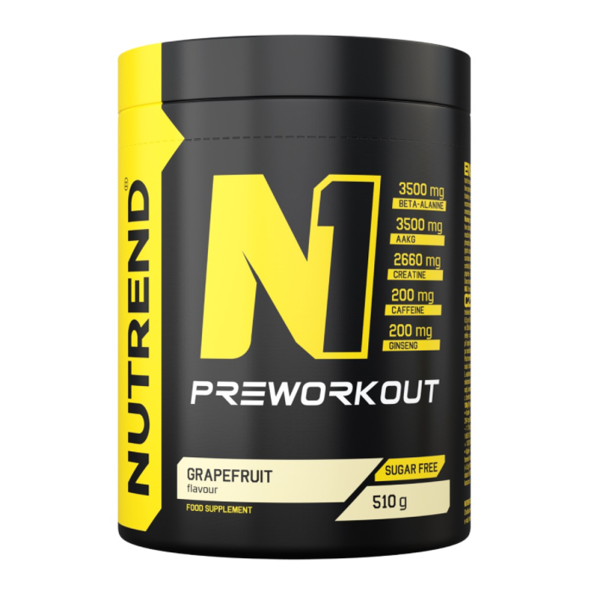 NUTREND N1 Pre-Workout grapefruit - Príchuť: Grapefruit | Hmotnosť: 0,51 kg | Balenie: 6 · záber 1