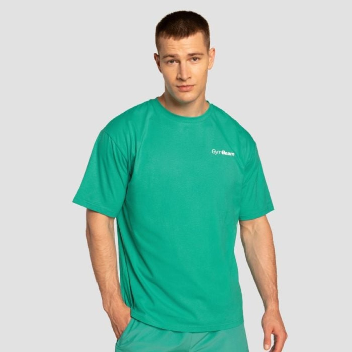 GymBeam Tričko Oversized Limitless Lagoon M · záber 1