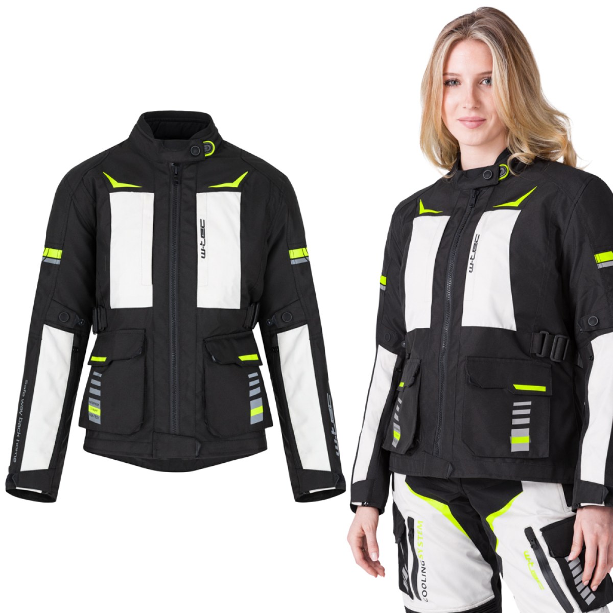 W-TEC Warao Lady bunda čierna-fluo - M · záber 1