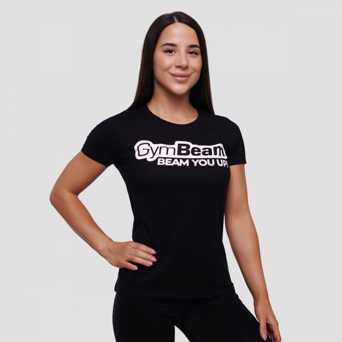 GymBeam Dámske Tričko Beam Black SS · záber 1