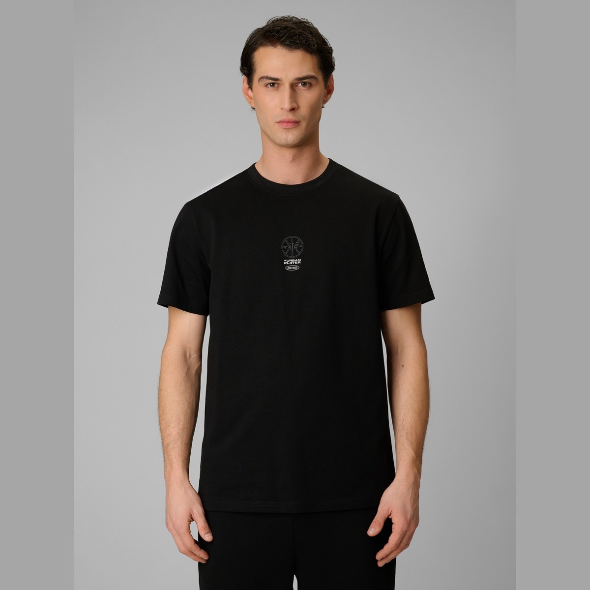 T-shirt relaxed s potlačou pánsky - čierny · záber 7