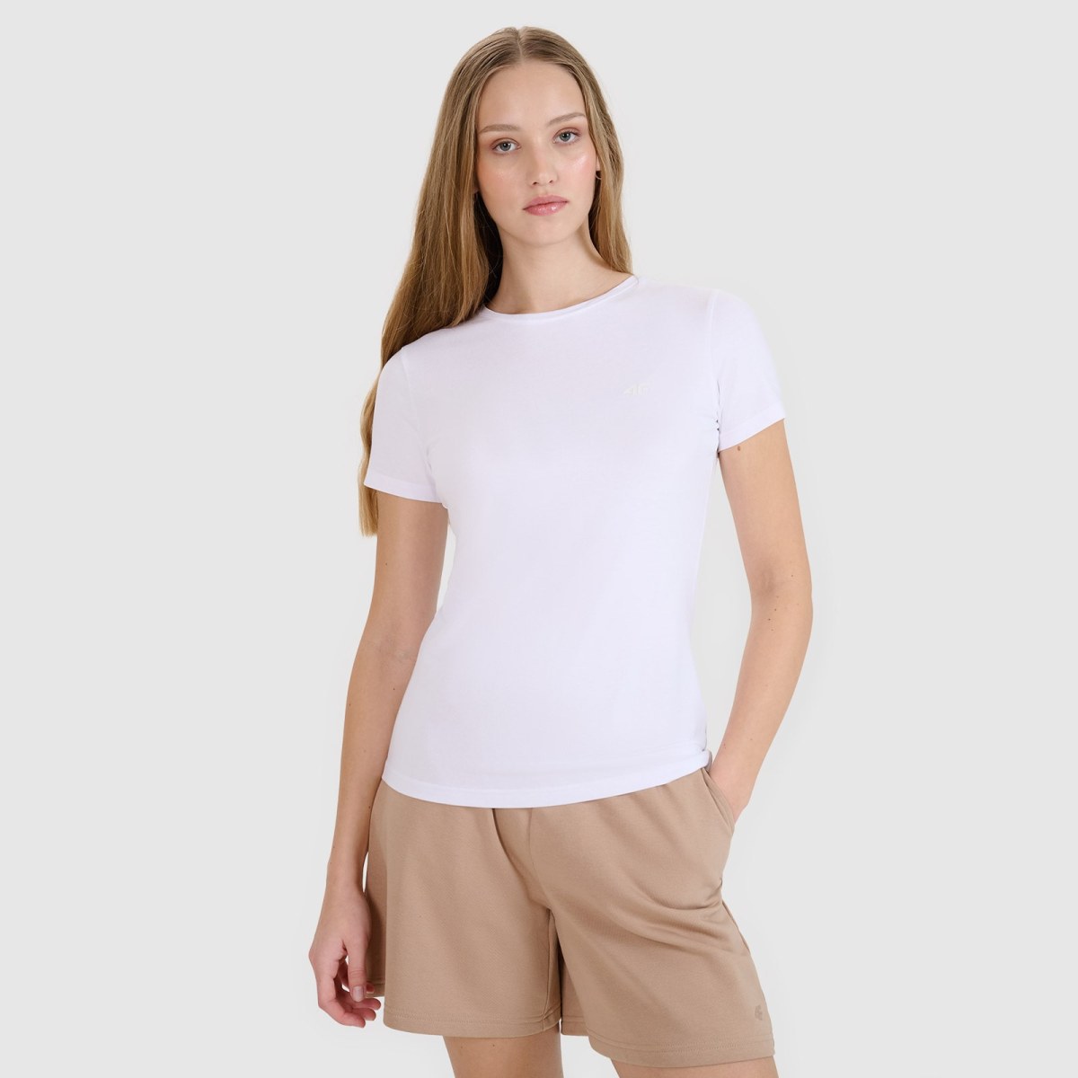 Dámske slim tričko hladké (2-pack) - biele · záber 1