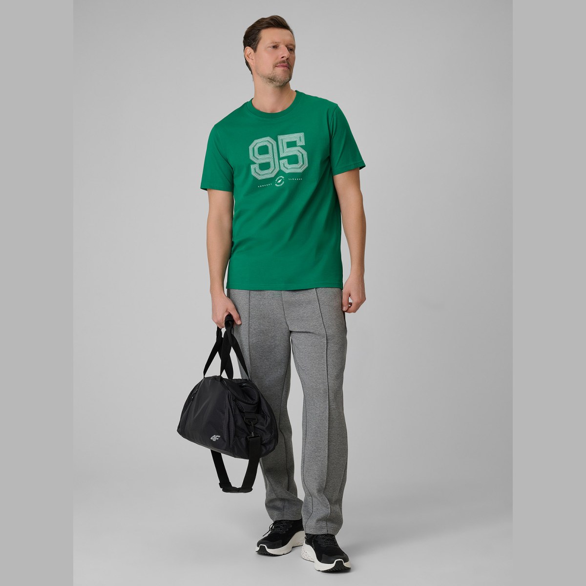 T-shirt regular s potlačou pánsky - zelený · záber 10