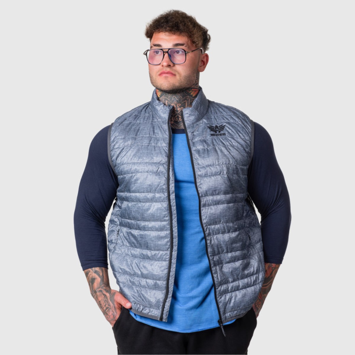 Pánska vesta Iron Aesthetics Bodywarmer, svetlosivá · záber 3