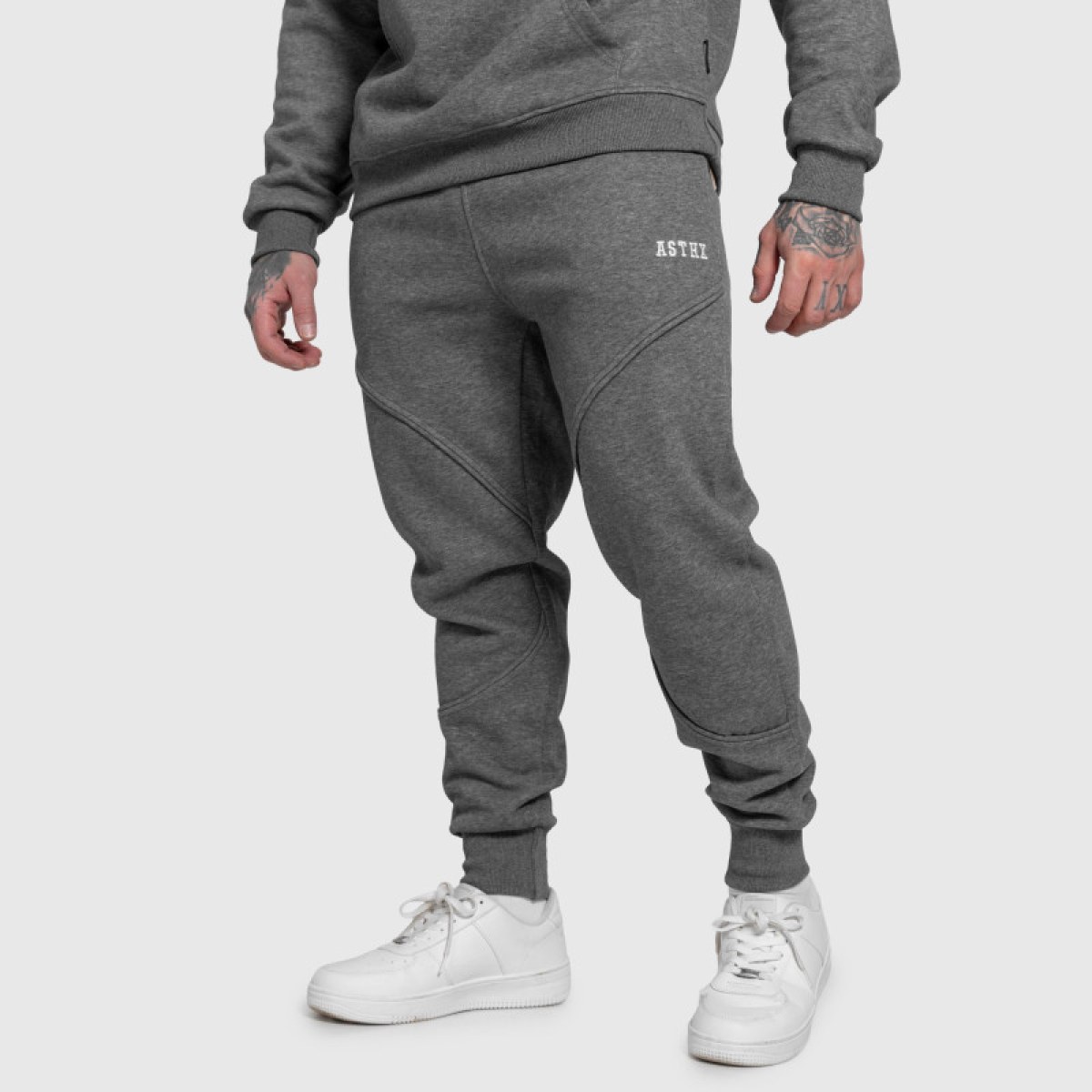 Pánske tepláky Iron Aesthetics ASTHX, sivé · záber 1