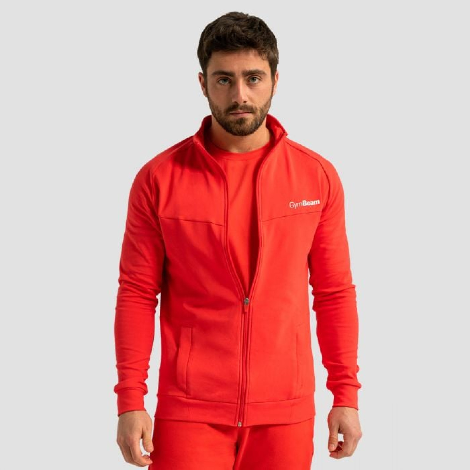 GymBeam Mikina so zipsom Limitless Hot Red MM · záber 1