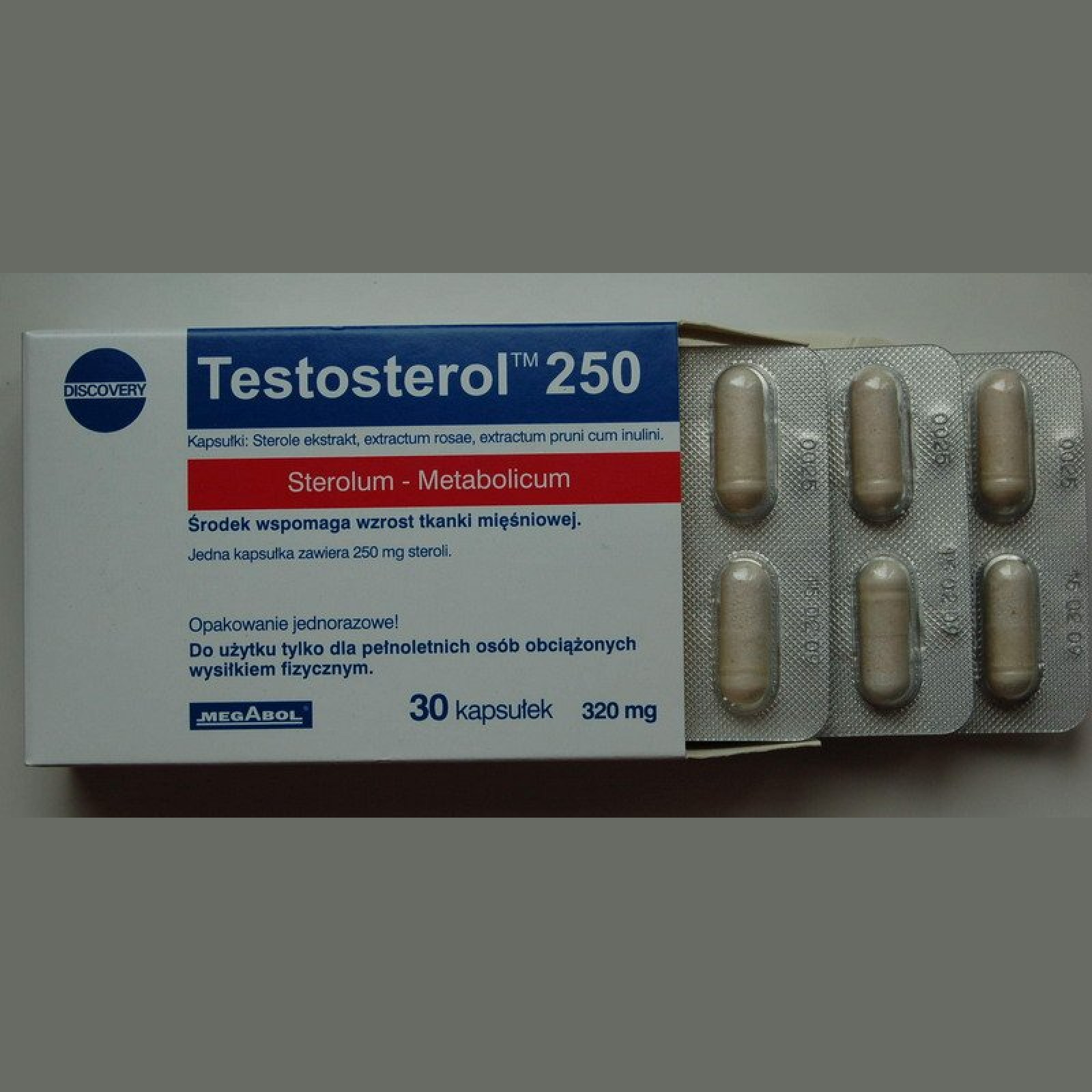 Testosterol 250 - Megabol 30 kaps · záber 1