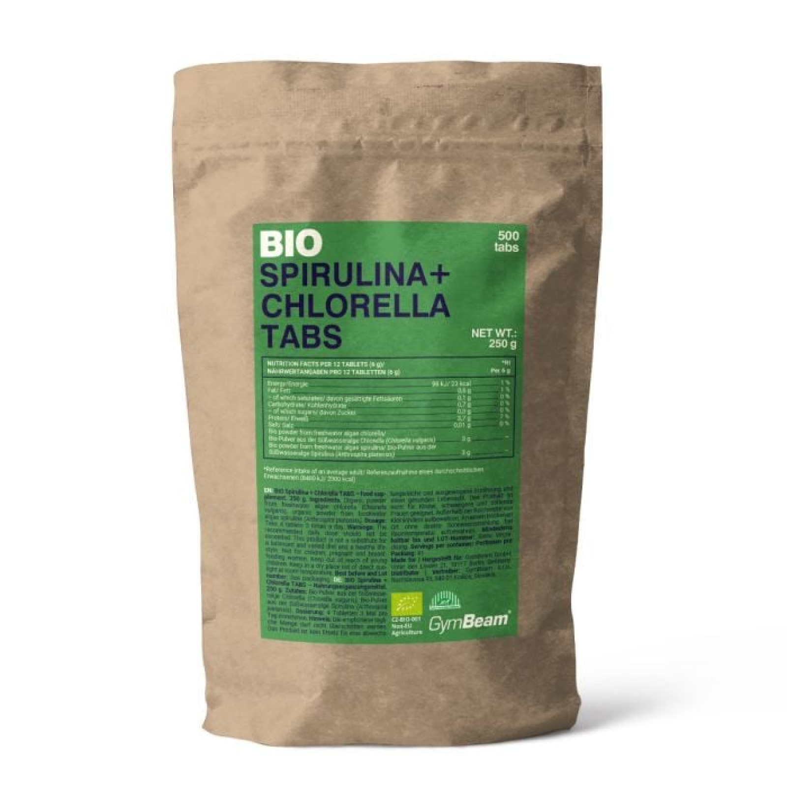 GymBeam BIO Spirulina + Chlorella TABS · záber 1