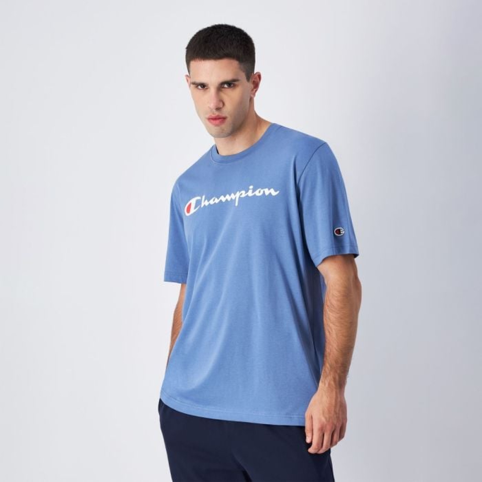 Champion Tričko Big Logo Jersey Blue MM · záber 1