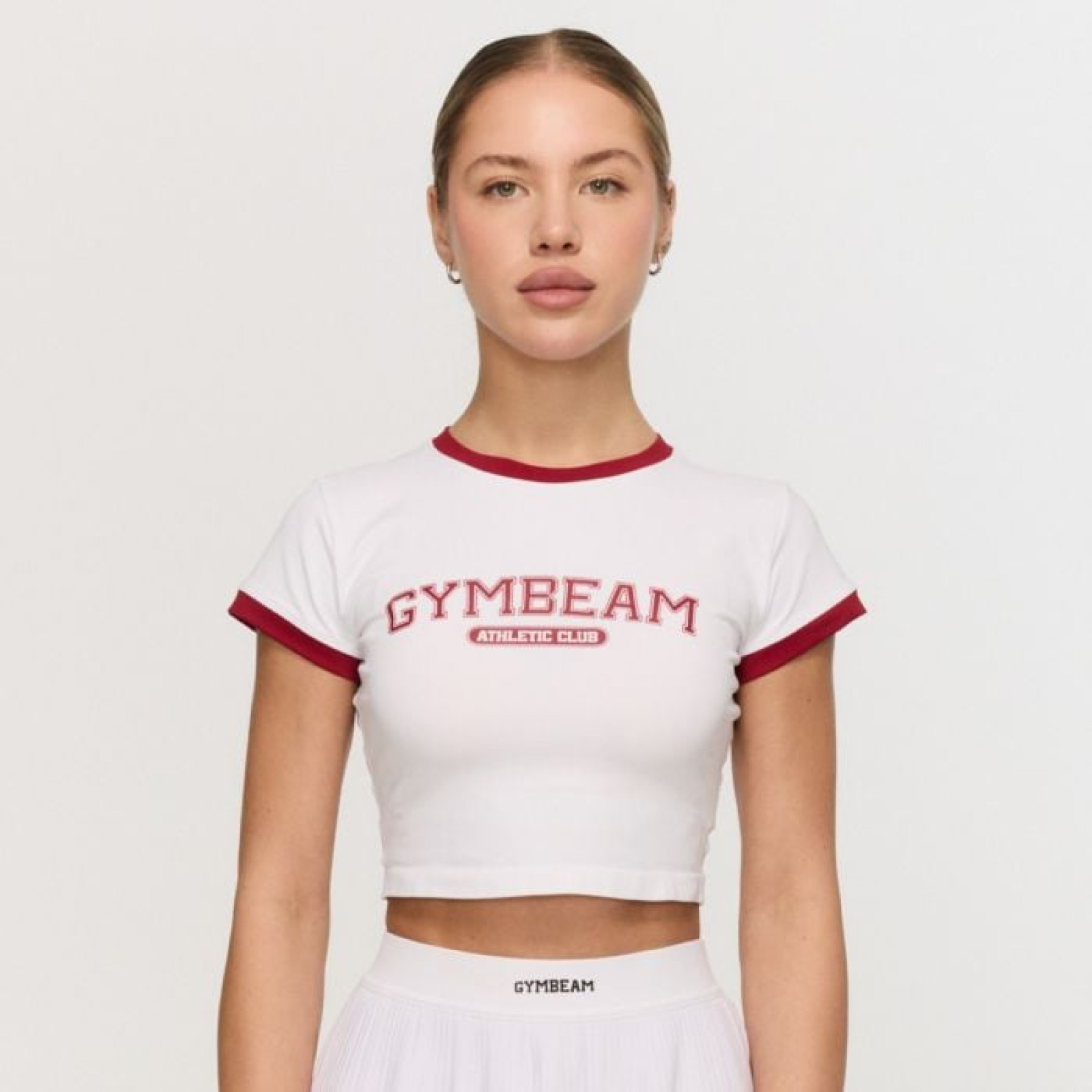 GymBeam Dámske tričko Varsity White M · záber 1