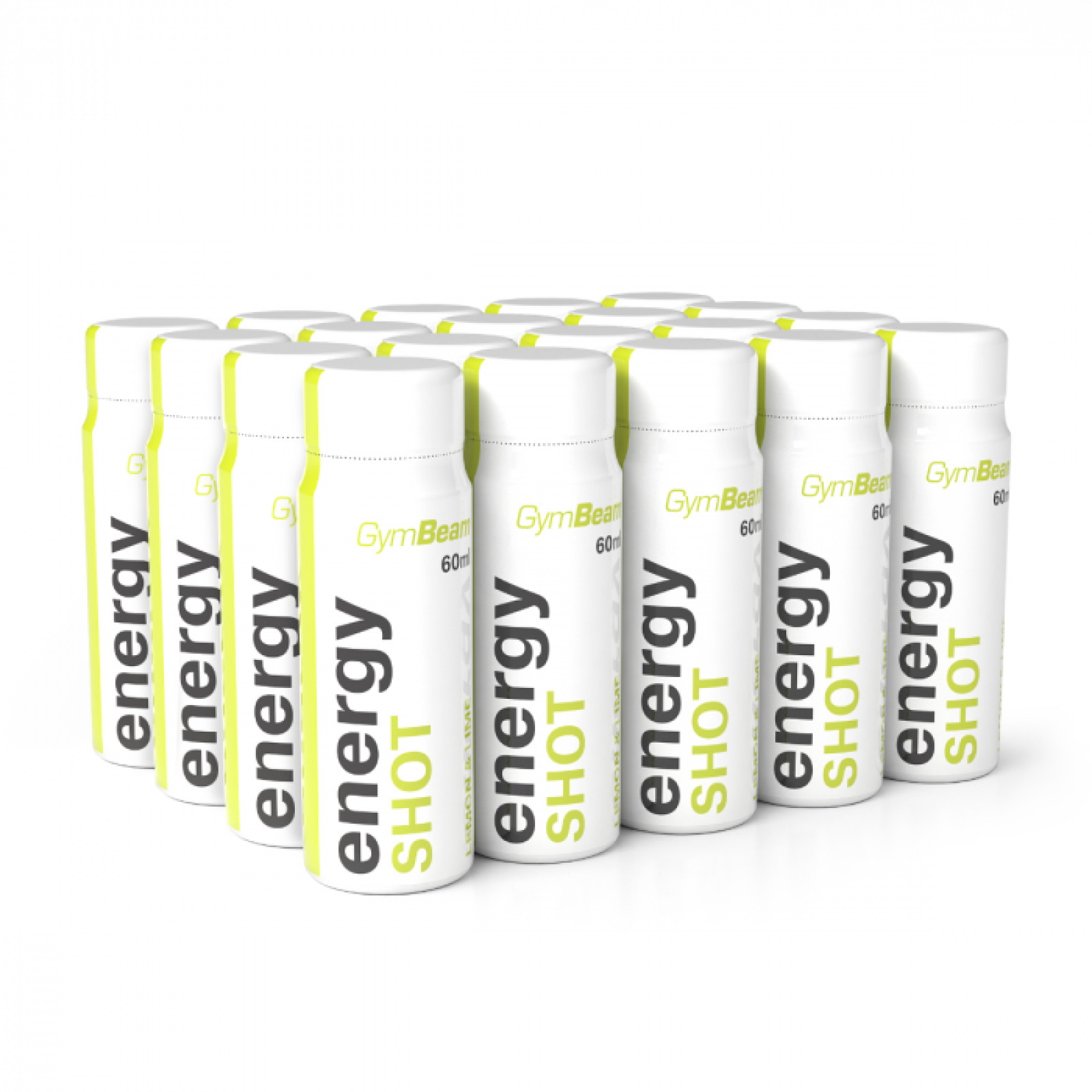 GymBeam Energy shot citrón limetka - Príchuť: Citrón limetka | Hmotnosť: 1,2 kg | Objem: 20 x 60 ml · záber 1