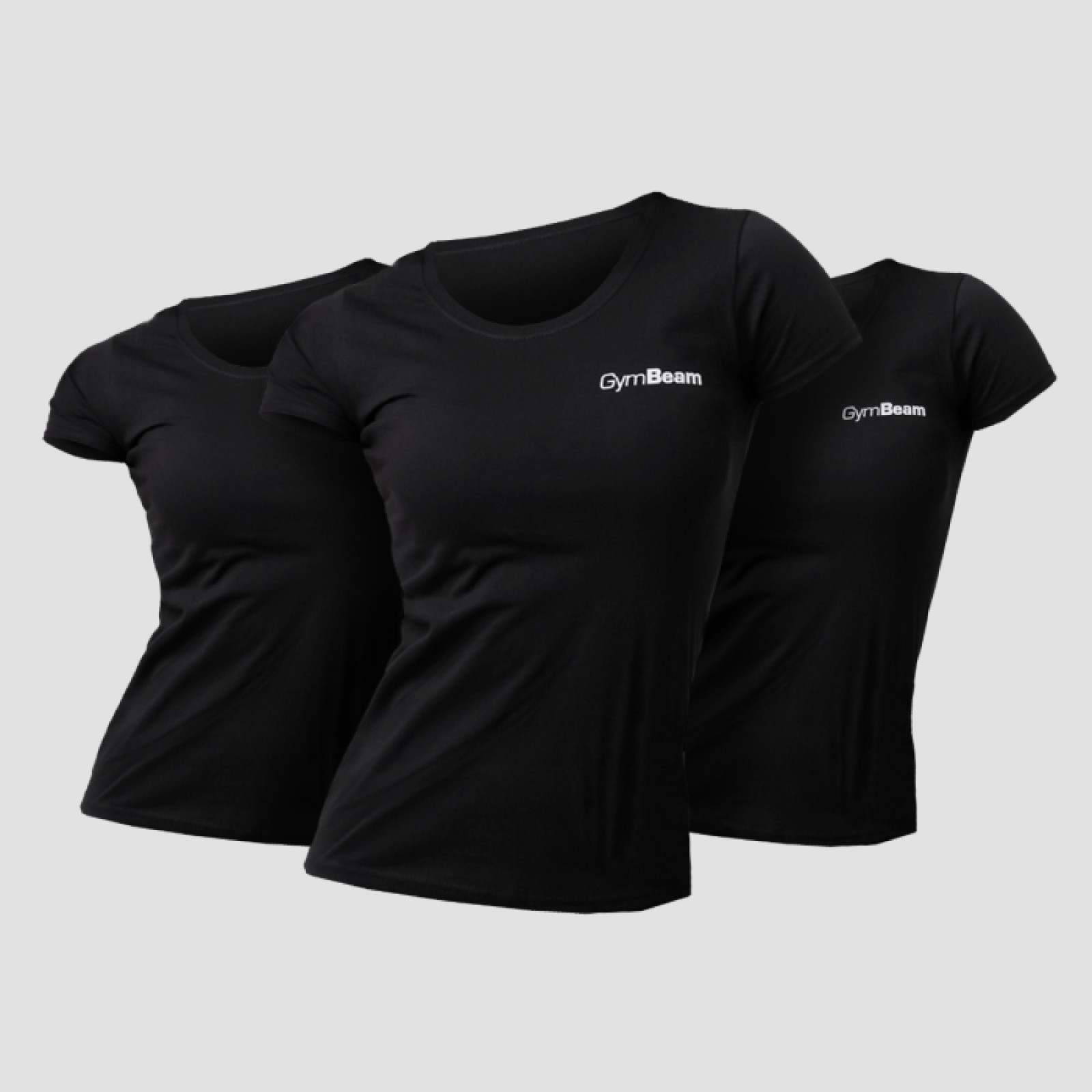 GymBeam Dámske tričko Basic 3Pack Black L - 3pack · záber 1