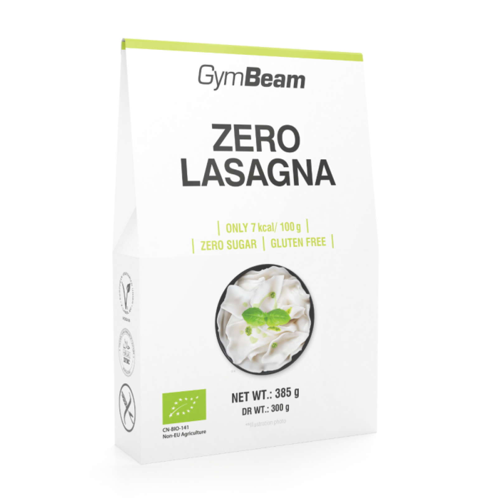GymBeam BIO ZERO Lasagna - Hmotnosť: 0,385 kg | Balenie: 20 · záber 1