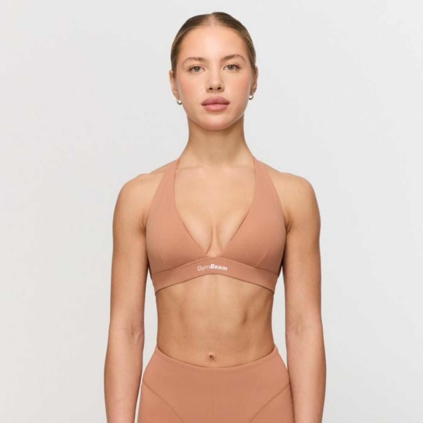 GymBeam Športová podprsenka Halter Fierce Caramel M · záber 1