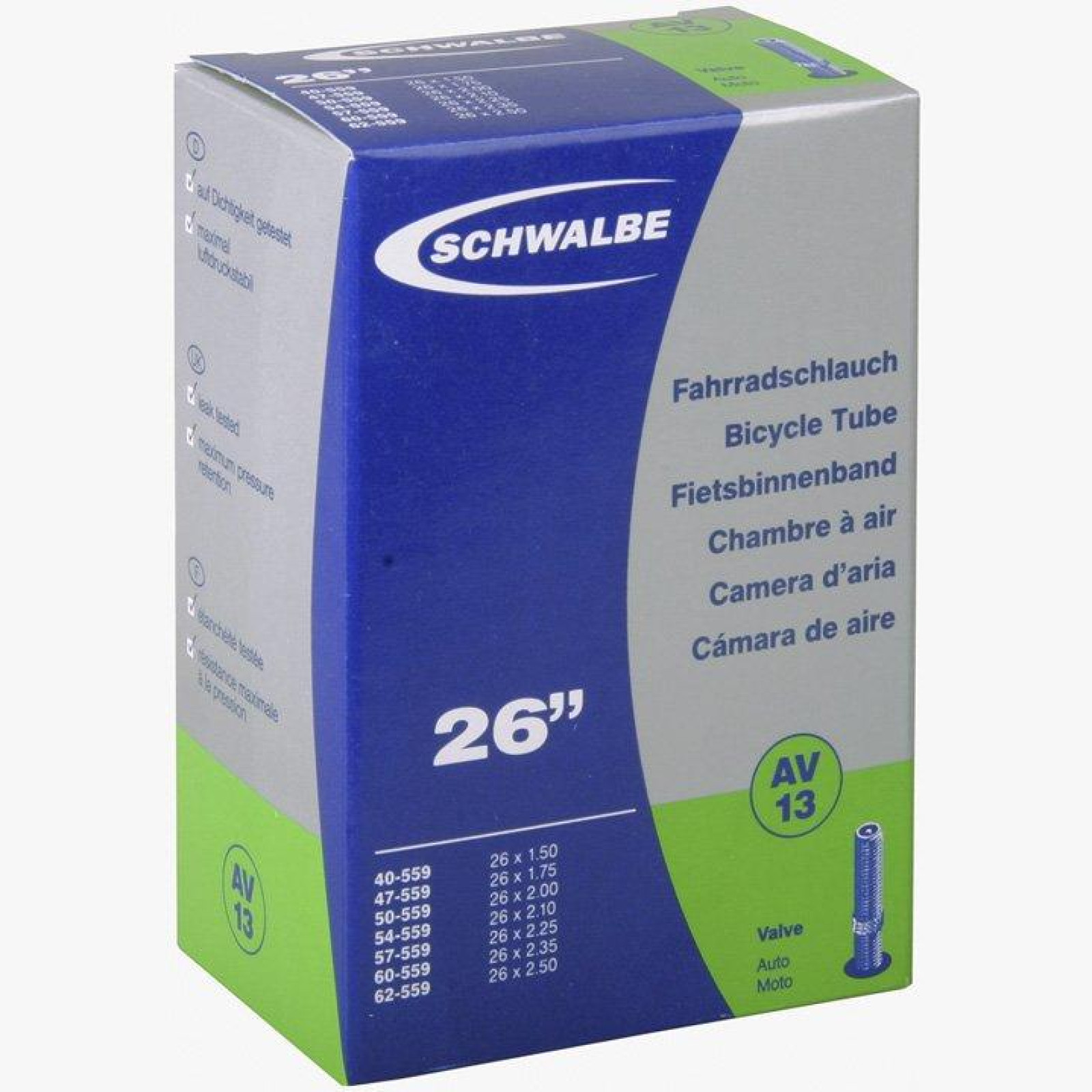 Schwalbe Schlauch Auto, ventil 40mm - Veľkosť: 18 · záber 1