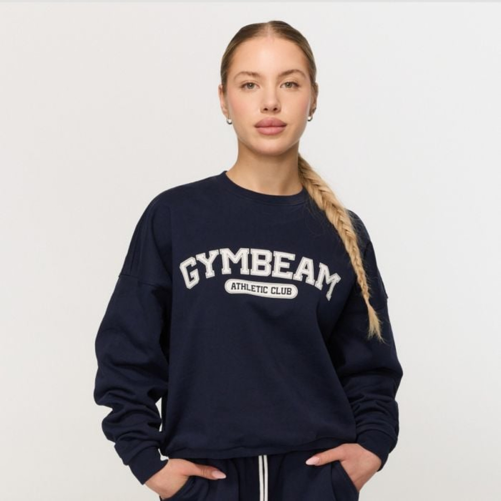 GymBeam Dámska mikina Varsity Blue L · záber 1