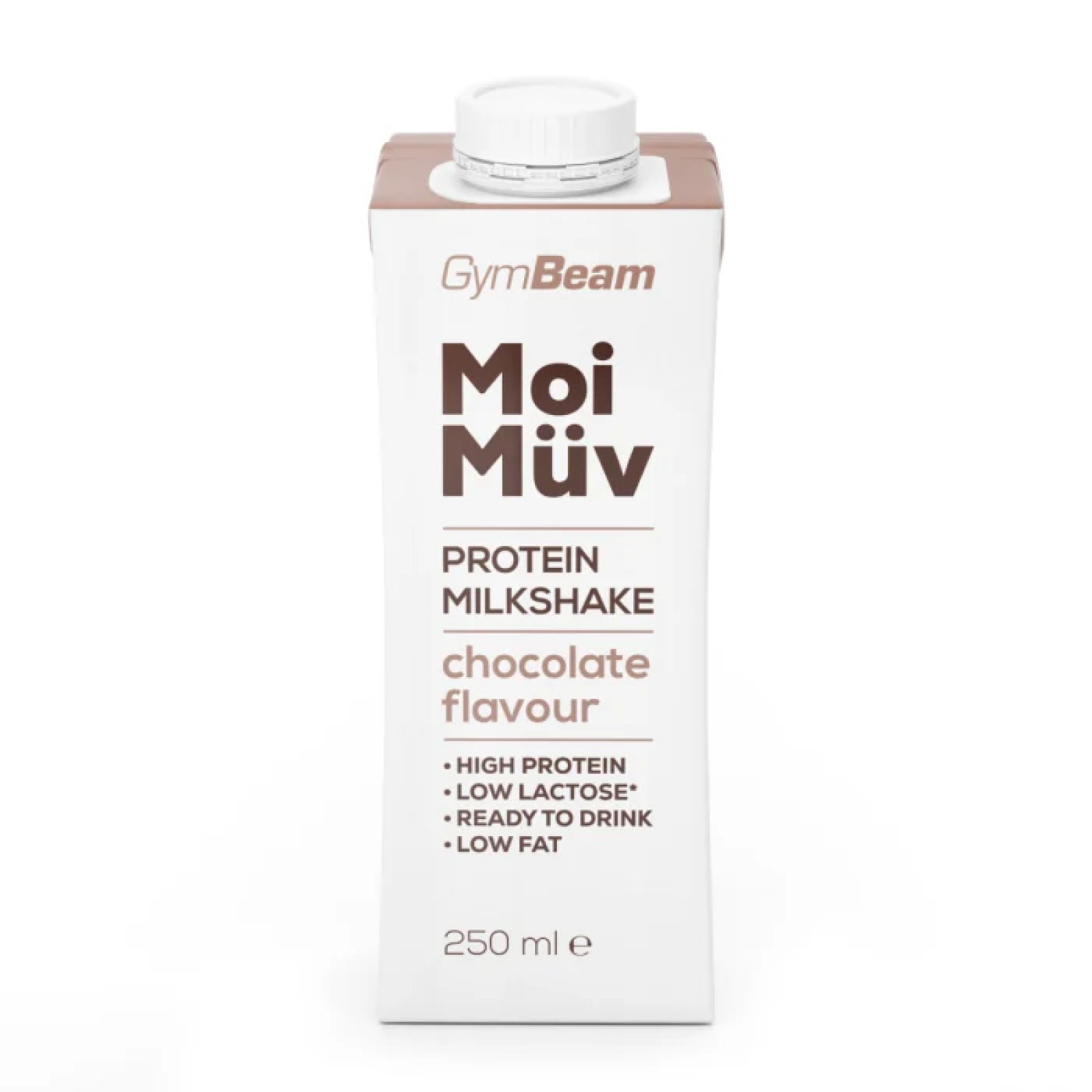 GymBeam MoiMüv Protein Milkshake čokoláda - Príchuť: Čokoláda | Hmotnosť: 0,25 kg | Objem: 250 ml | Balenie: 18 · záber 1