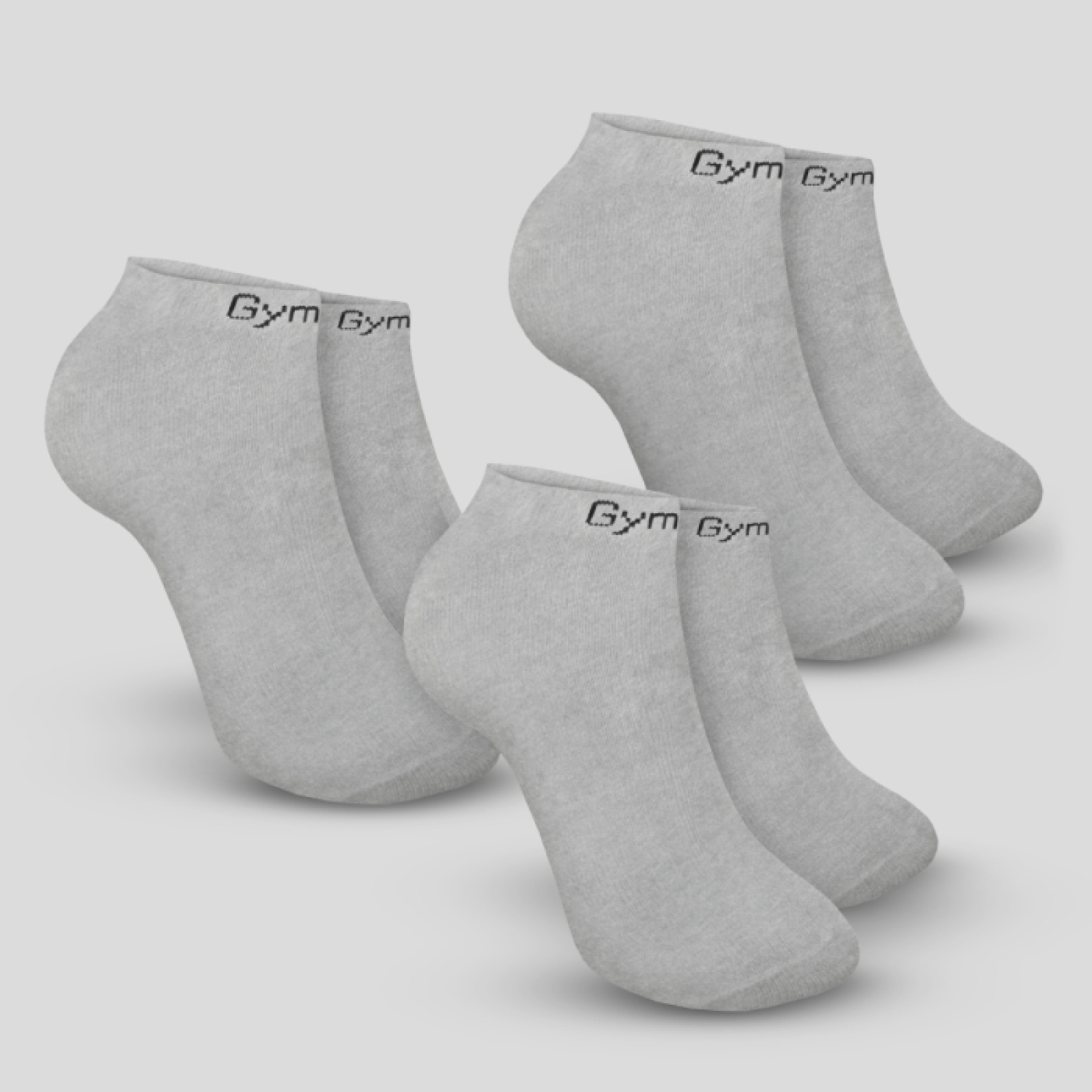 GymBeam Ponožky Ankle Socks 3Pack Grey LL · záber 1