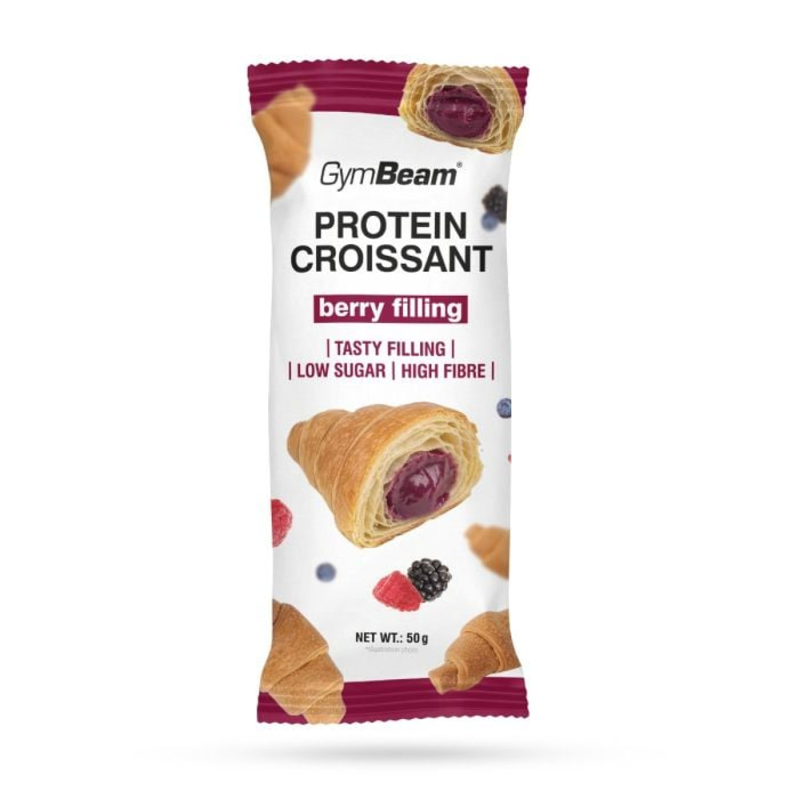 GymBeam Proteínový croissant s príchuťou lesných plodov bobuľovité ovocie · záber 1