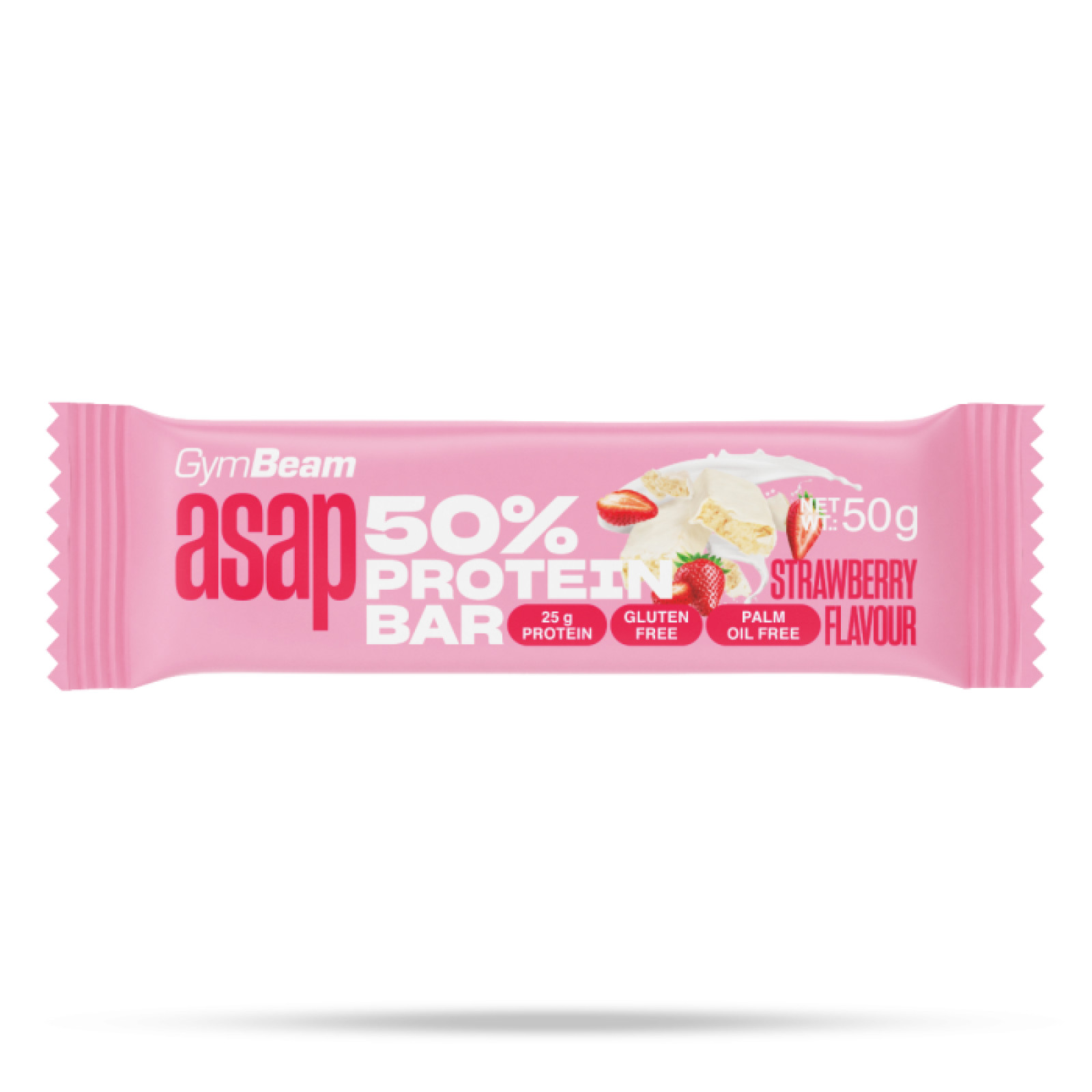 GymBeam ASAP 50% Protein Bar jahoda - Príchuť: Jahoda | Hmotnosť: 0,05 kg | Balenie: 24 · záber 1