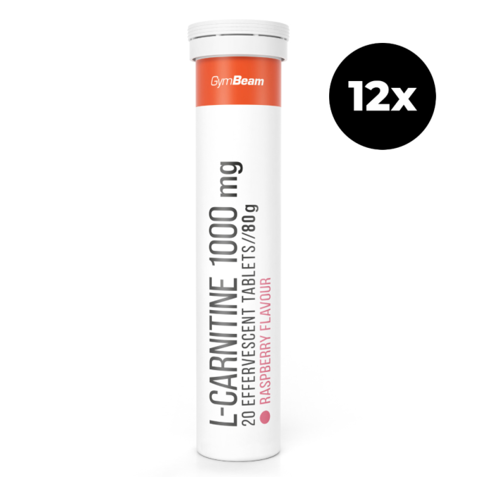 GymBeam L-Karnitín 1000 mg šumivý 12 x 20 tab malina · záber 1