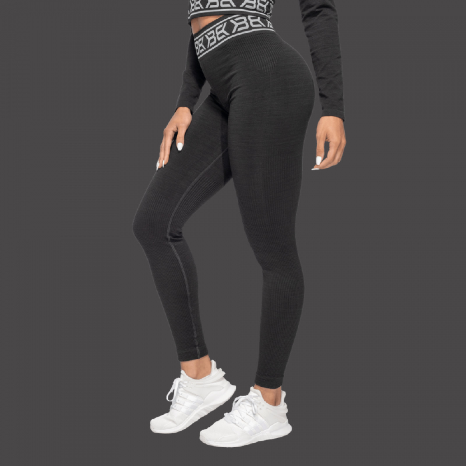 Better Bodies Rib Seamless Black Melange XS · záber 1