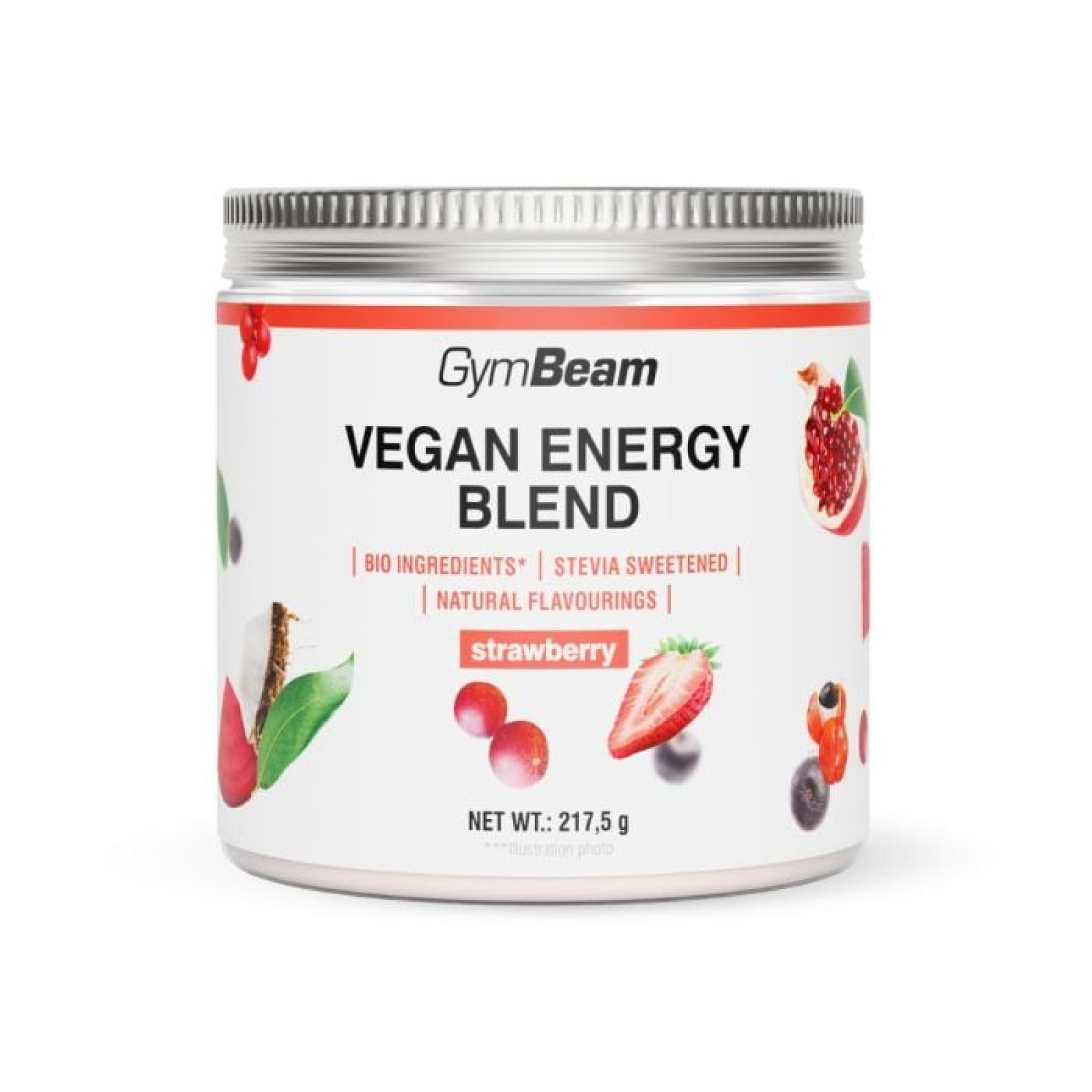 GymBeam Vegan Energy Blend jahoda · záber 1
