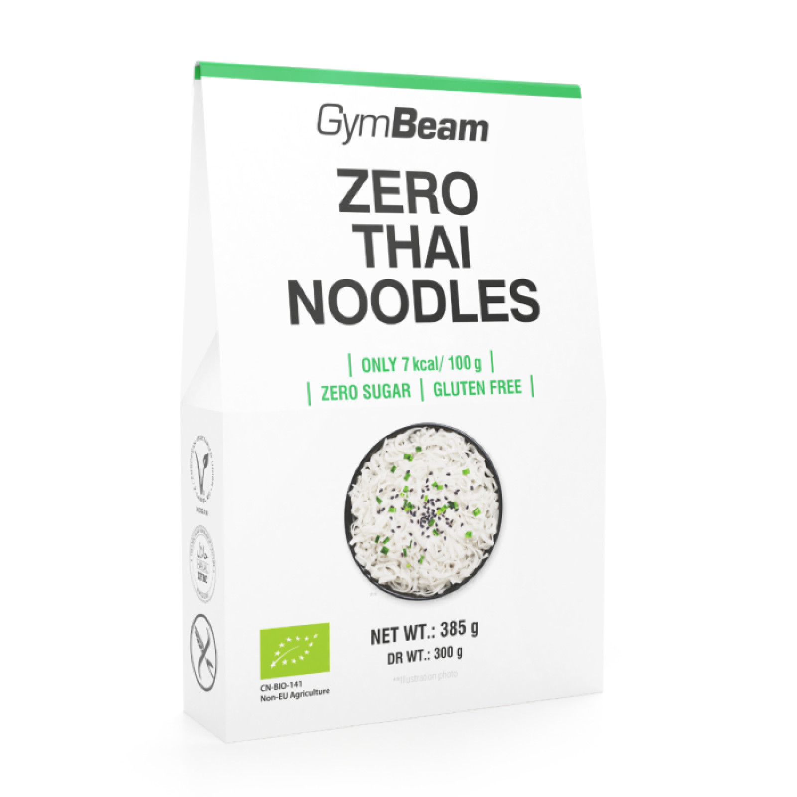 GymBeam BIO ZERO Thai noodles - Hmotnosť: 0,385 kg | Balenie: 20 · záber 1