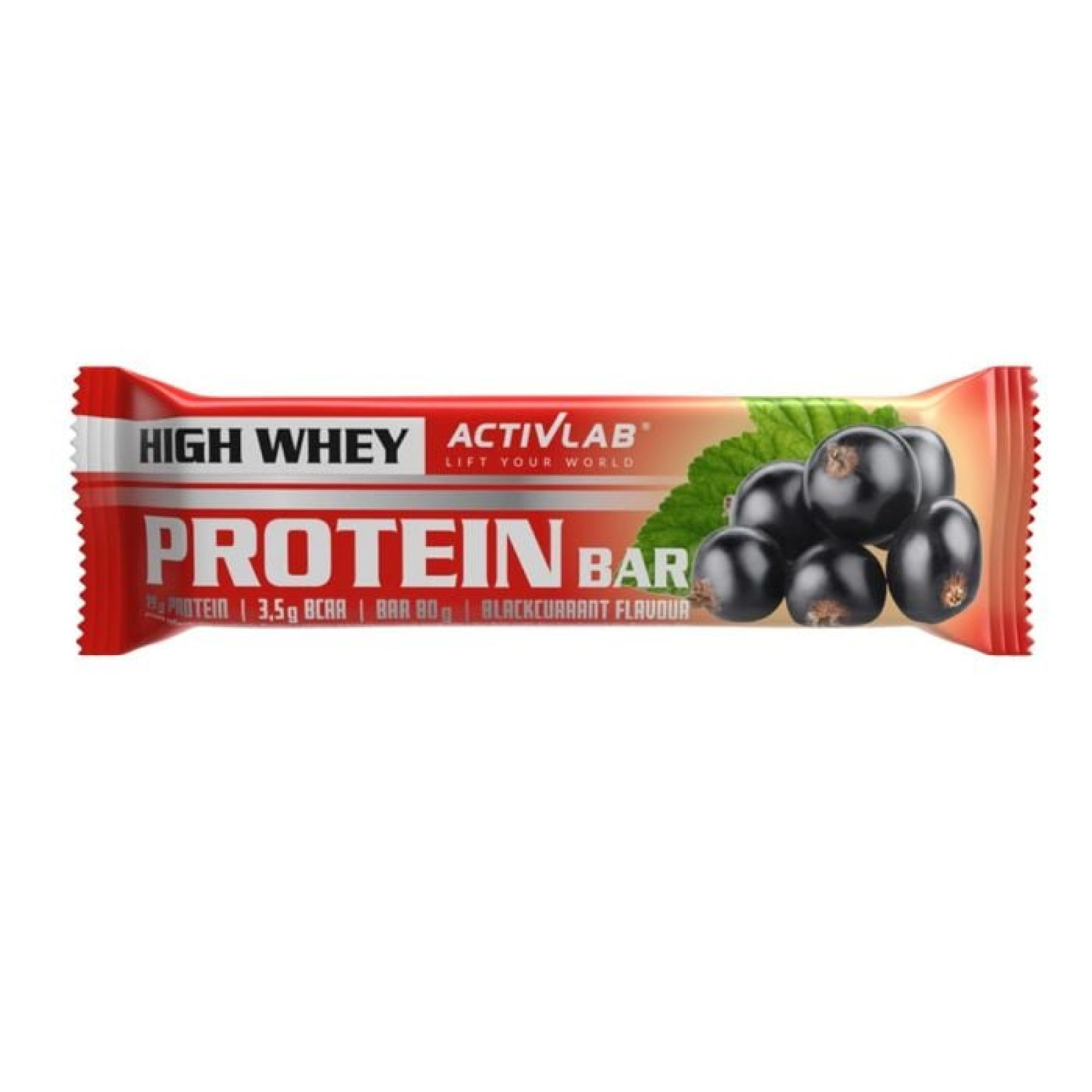 ActivLab Proteínová tyčinka High Whey čierne ríbezle - Príchuť: Čierne ríbezle | Hmotnosť: 0,08 kg | Balenie: 24 · záber 1