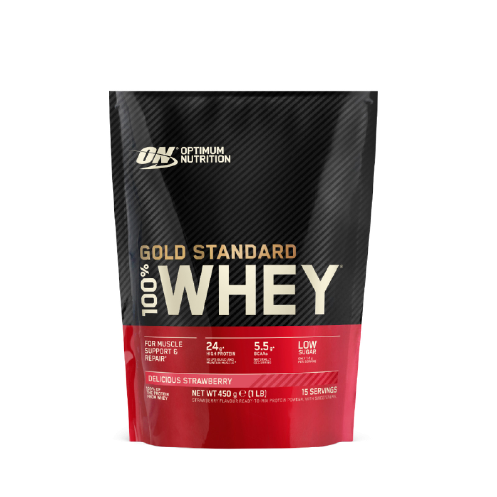 Optimum Nutrition 100 Whey Gold Standard jahoda · záber 1