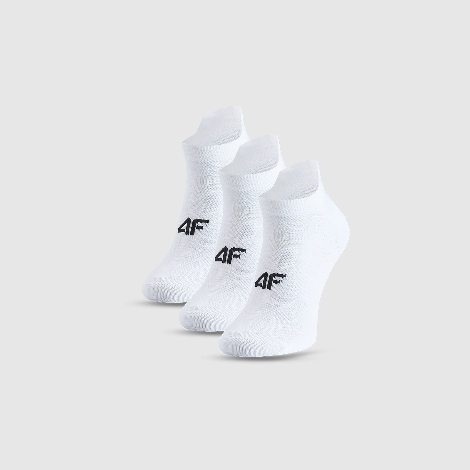 Dámske tréningové ponožky pod členok (3-pack) - biele · záber 1