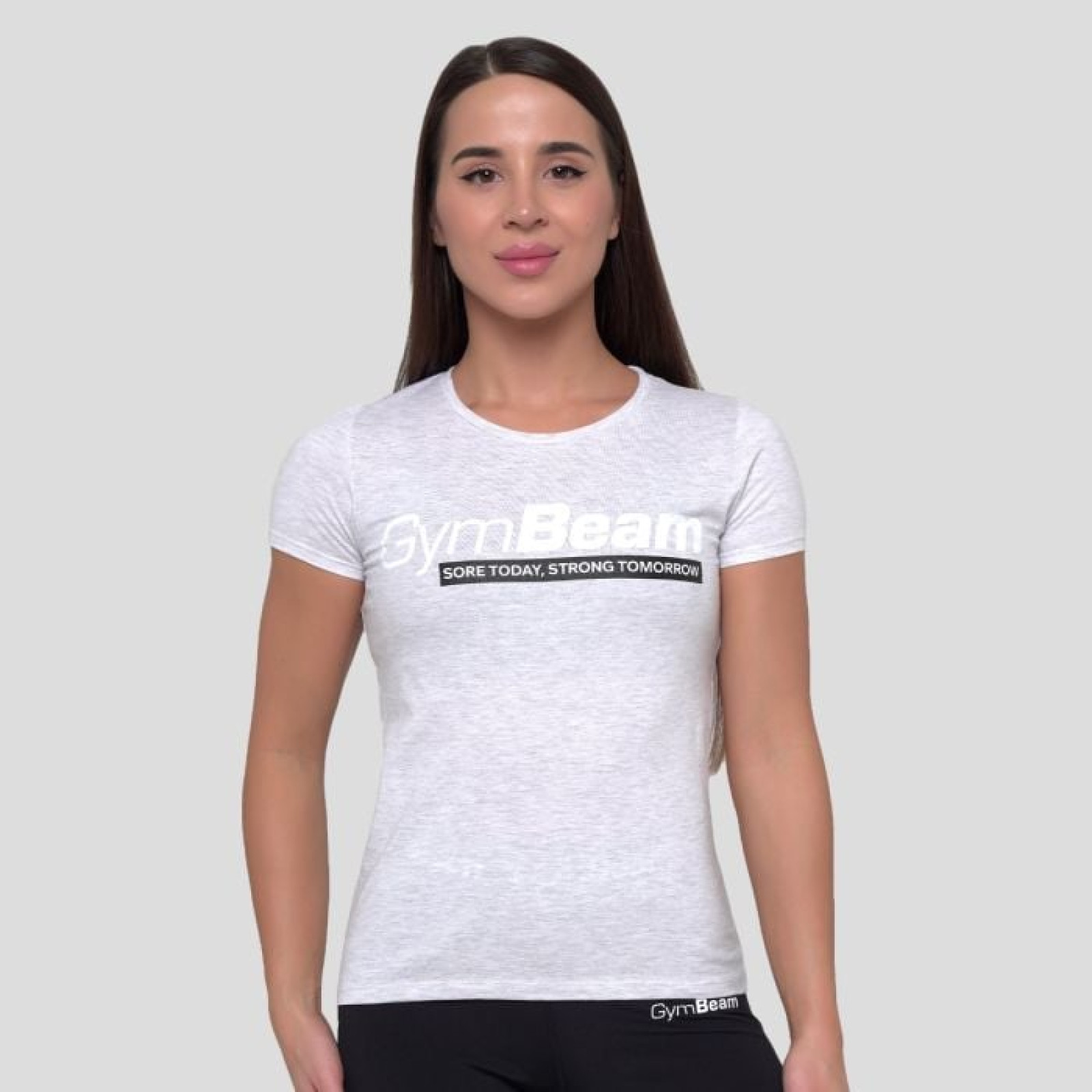 GymBeam Dámske tričko Strong Tomorrow Grey L · záber 1