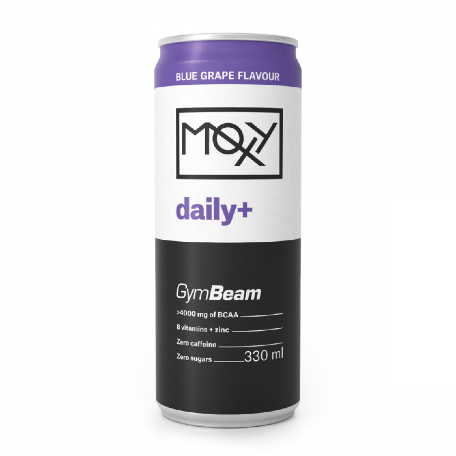 GymBeam MOXY daily+ 330 ml modré hrozno - Príchuť: Modré hrozno | Hmotnosť: 0,33 kg | Objem: 330 ml | Balenie: 24 · záber 1