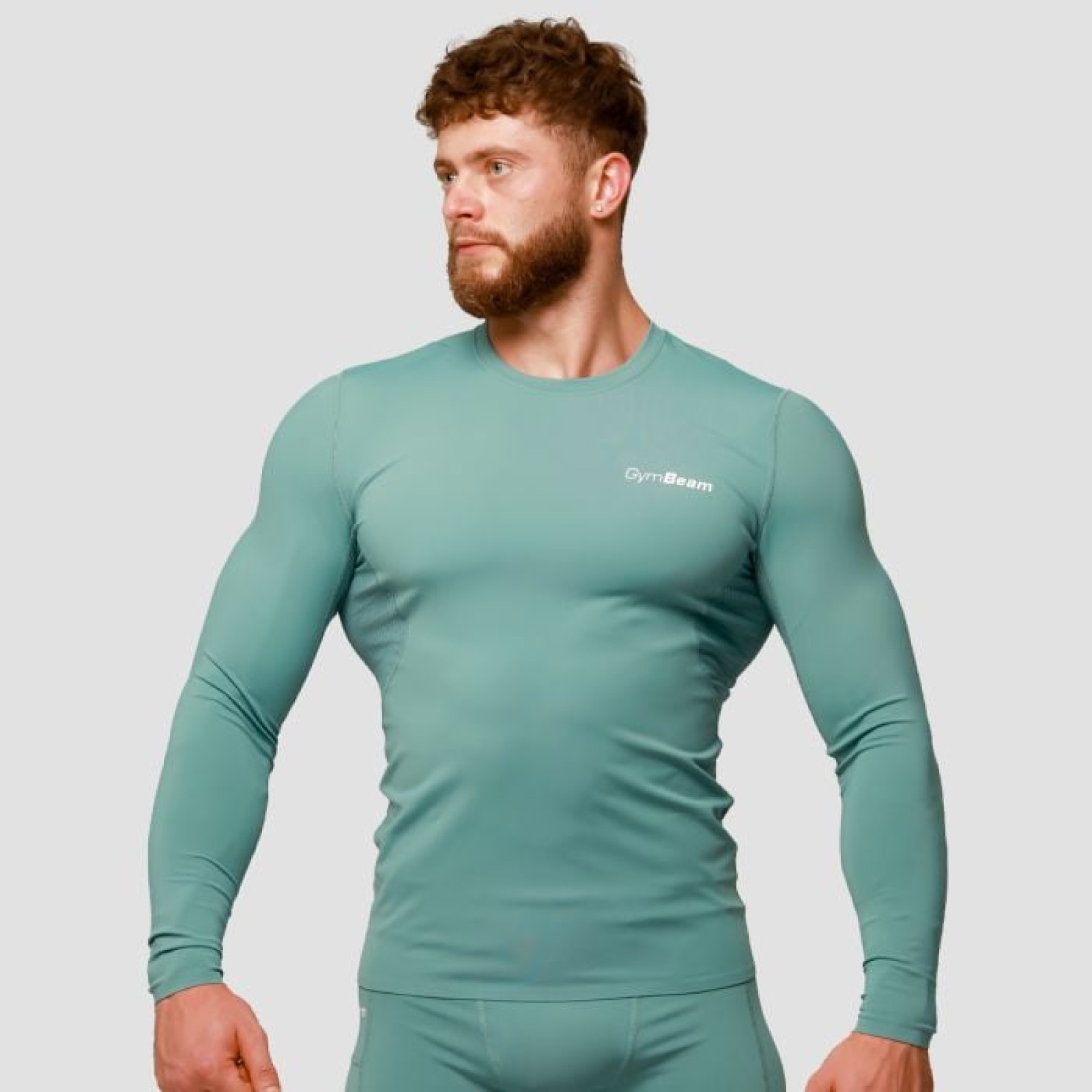 GymBeam Kompresné tričko s dlhým rukávom Mid Blue S · záber 1