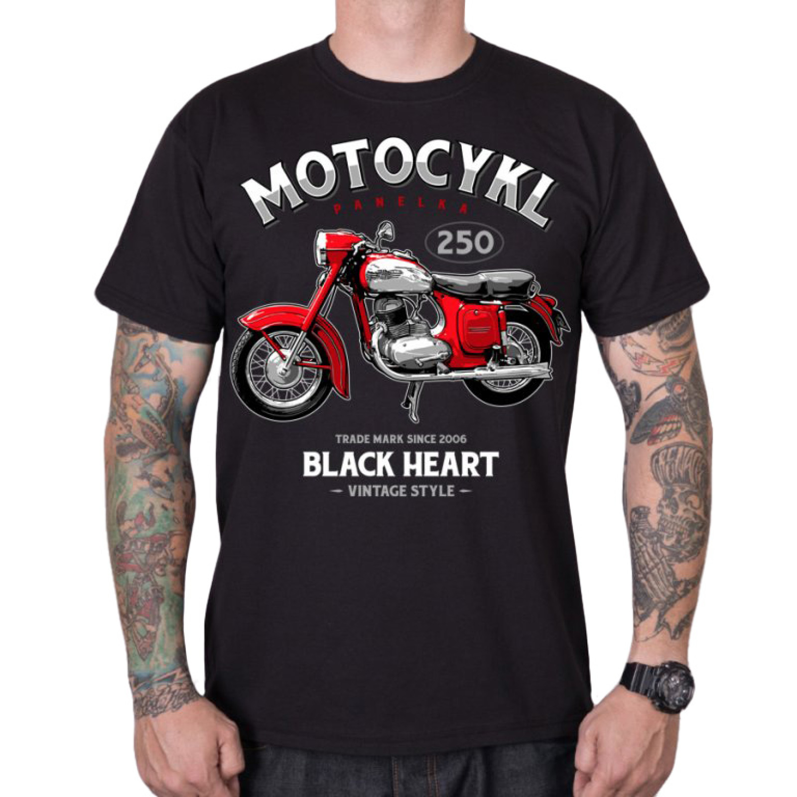 BLACK HEART Motocykl Panelka čierna - M · záber 1