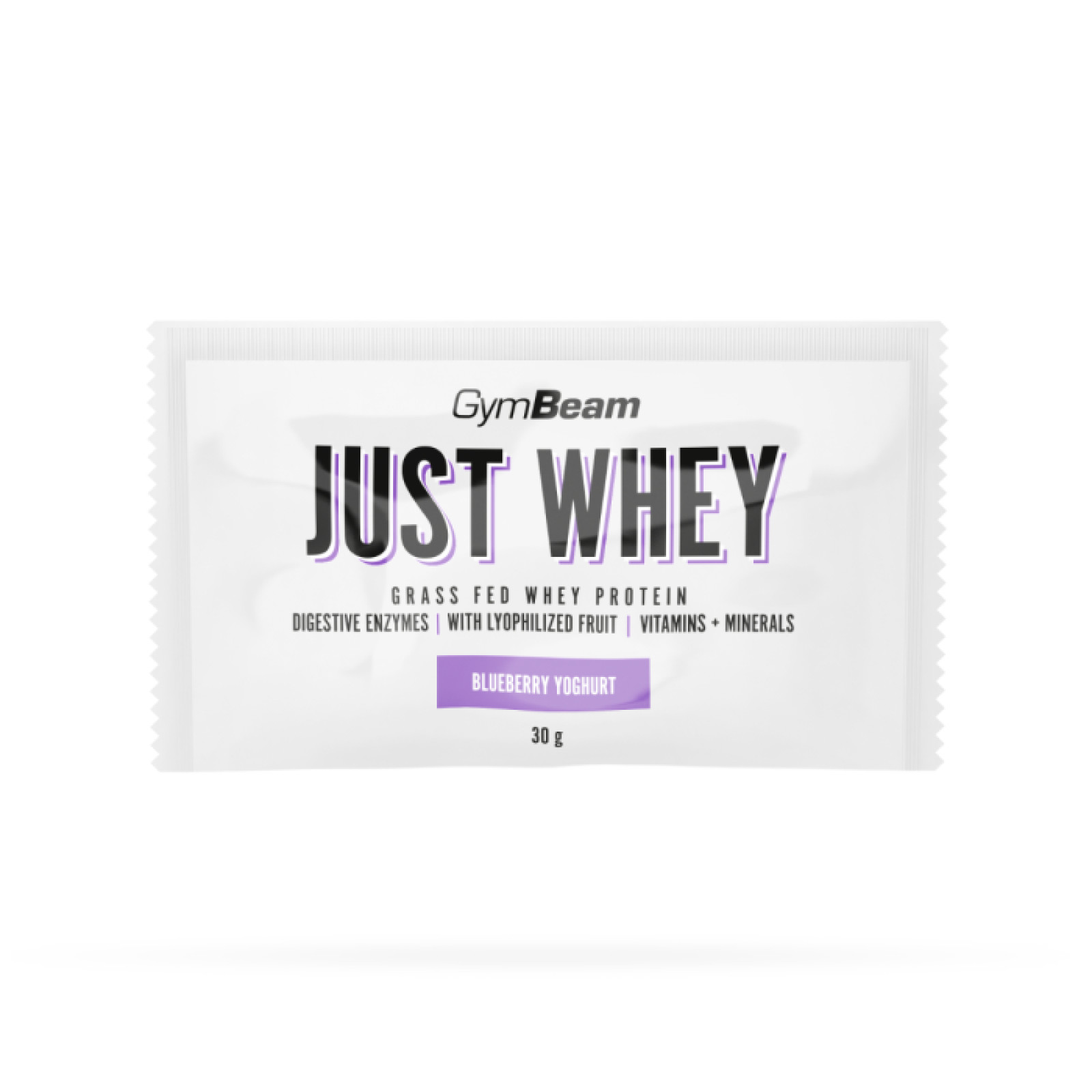 GymBeam Vzorka Just Whey čučoriedkový jogurt · záber 1