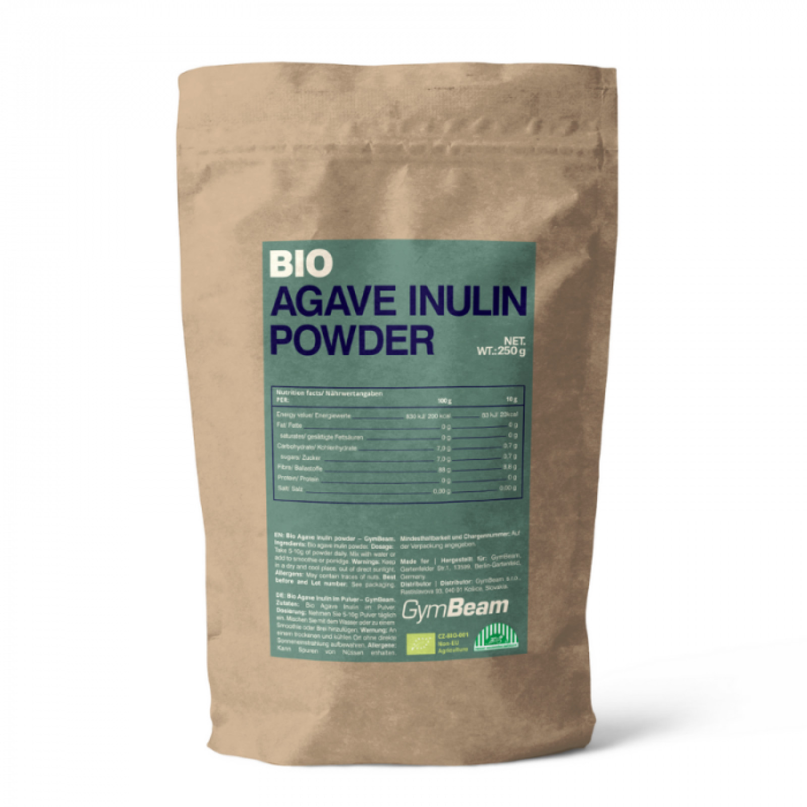 GymBeam BIO Agáve inulín v prášku · záber 1