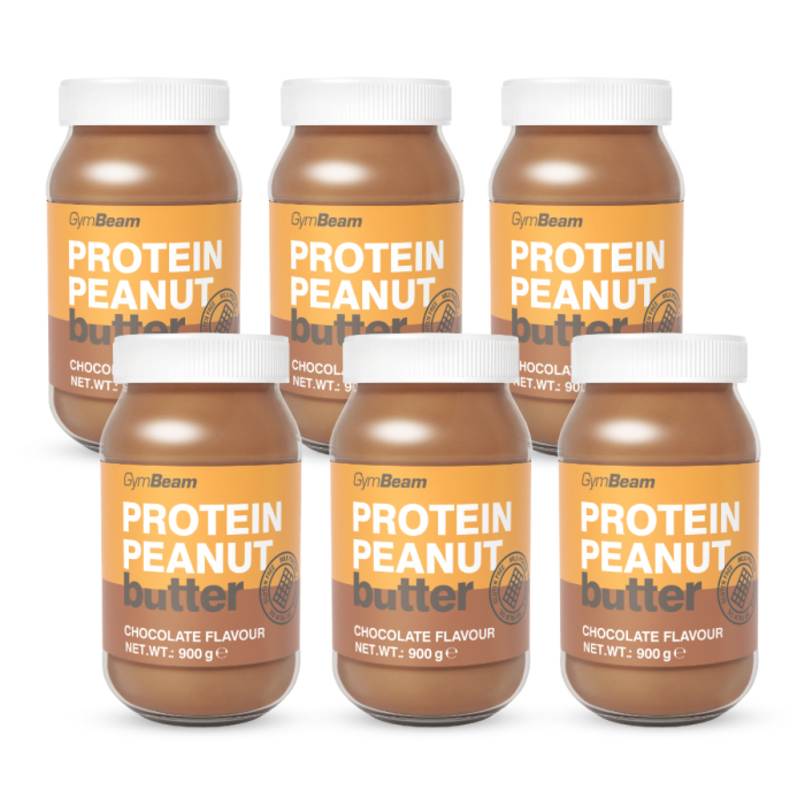 GymBeam Proteínové arašidové maslo čokoláda - Príchuť: Čokoláda | Hmotnosť: 5,4 kg | Balenie: 6 · záber 1