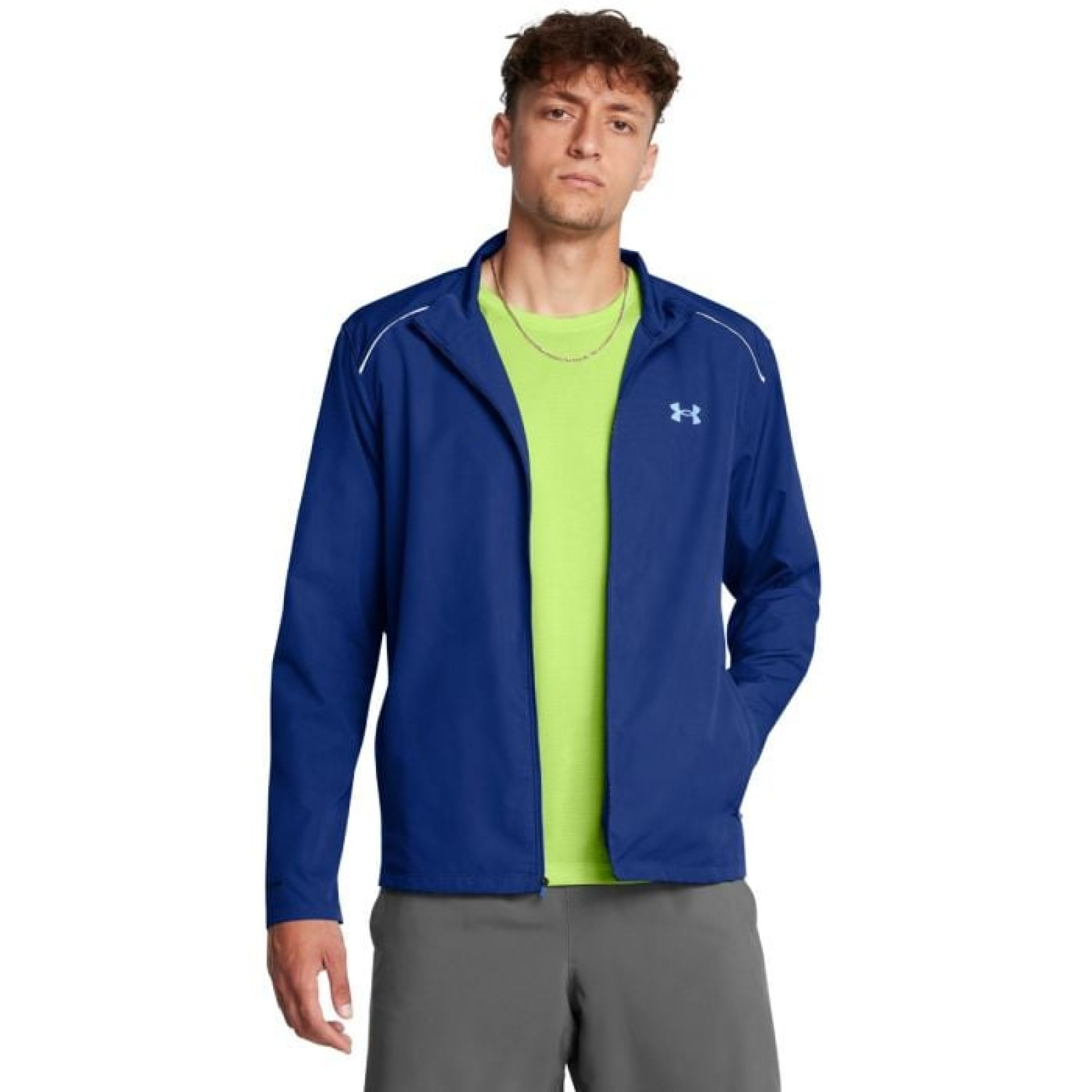 Under Armour Pánska bunda Launch Jacket Blue M · záber 1