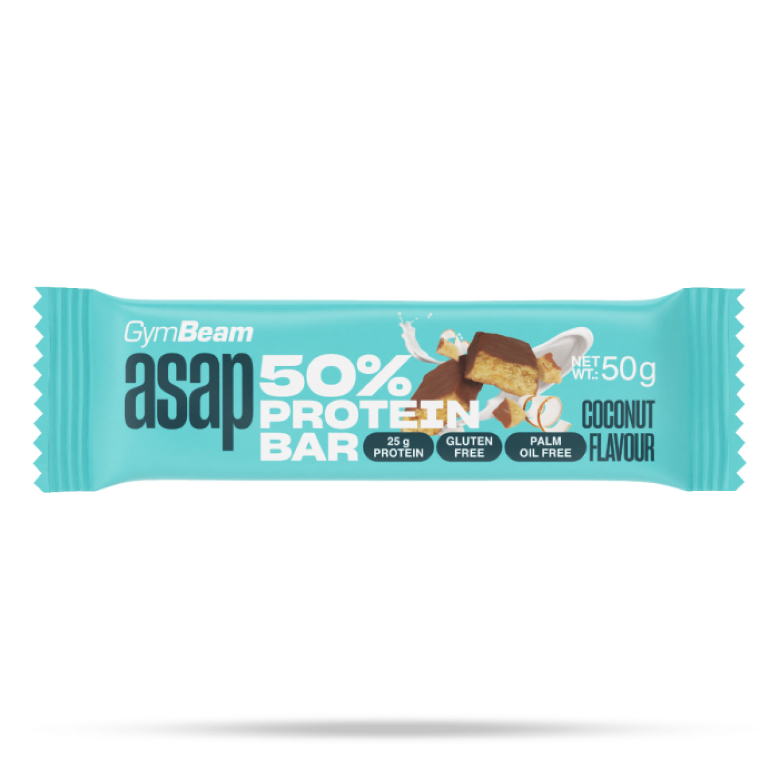 GymBeam ASAP 50% Protein Bar kokos - Príchuť: Kokos | Hmotnosť: 0,05 kg | Balenie: 24 · záber 1
