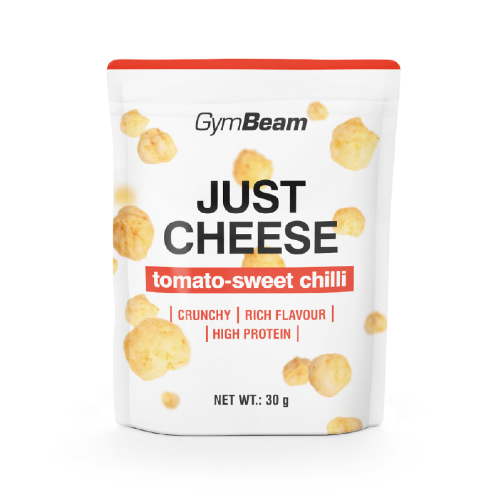 GymBeam Syrový snack Just Cheese paradajka - sladké čili - Príchuť: Paradajka - sladké čili | Hmotnosť: 0,04 g | Balenie: 8 · záber 1