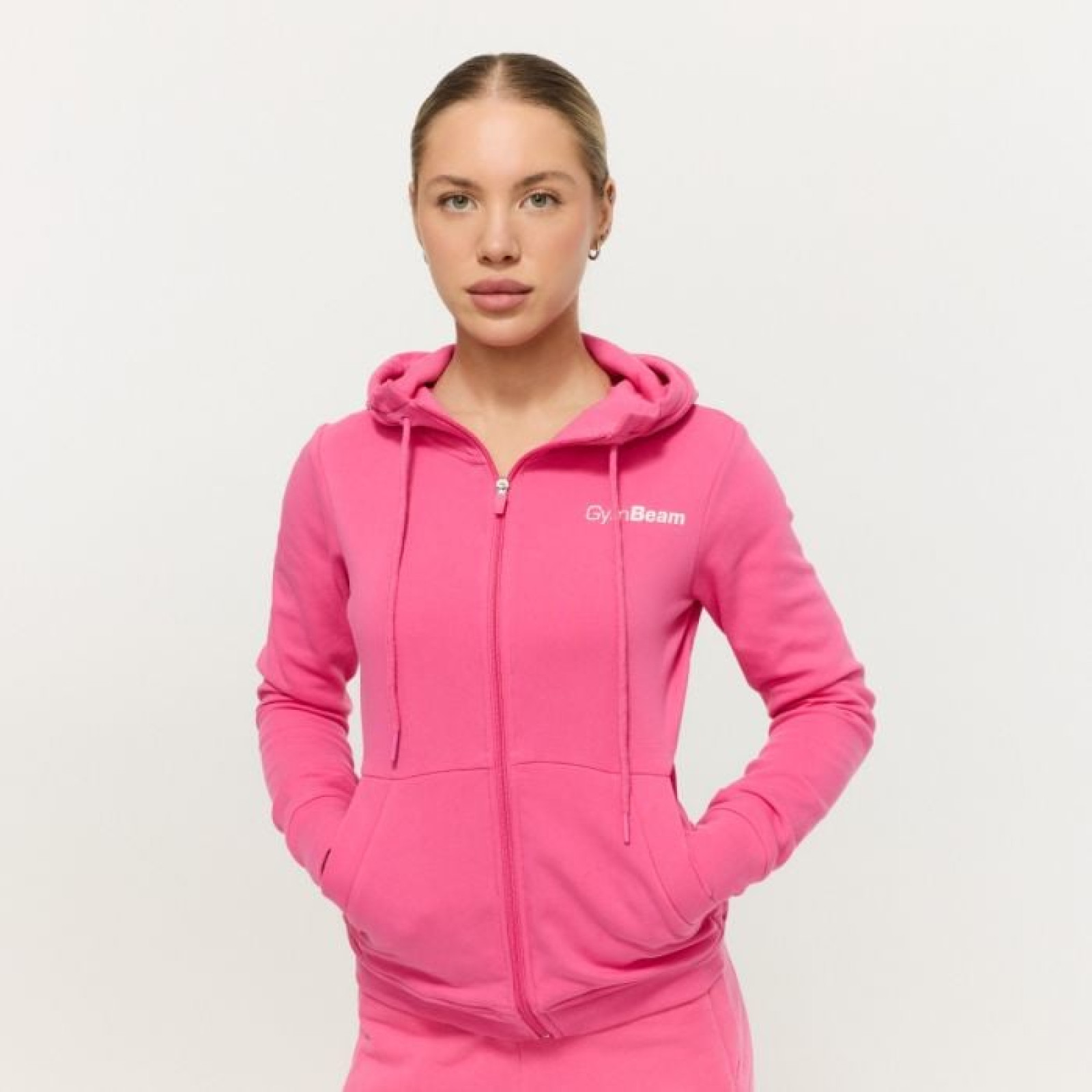 GymBeam Dámska mikina so zipsom Limitless Dragonfruit L · záber 1