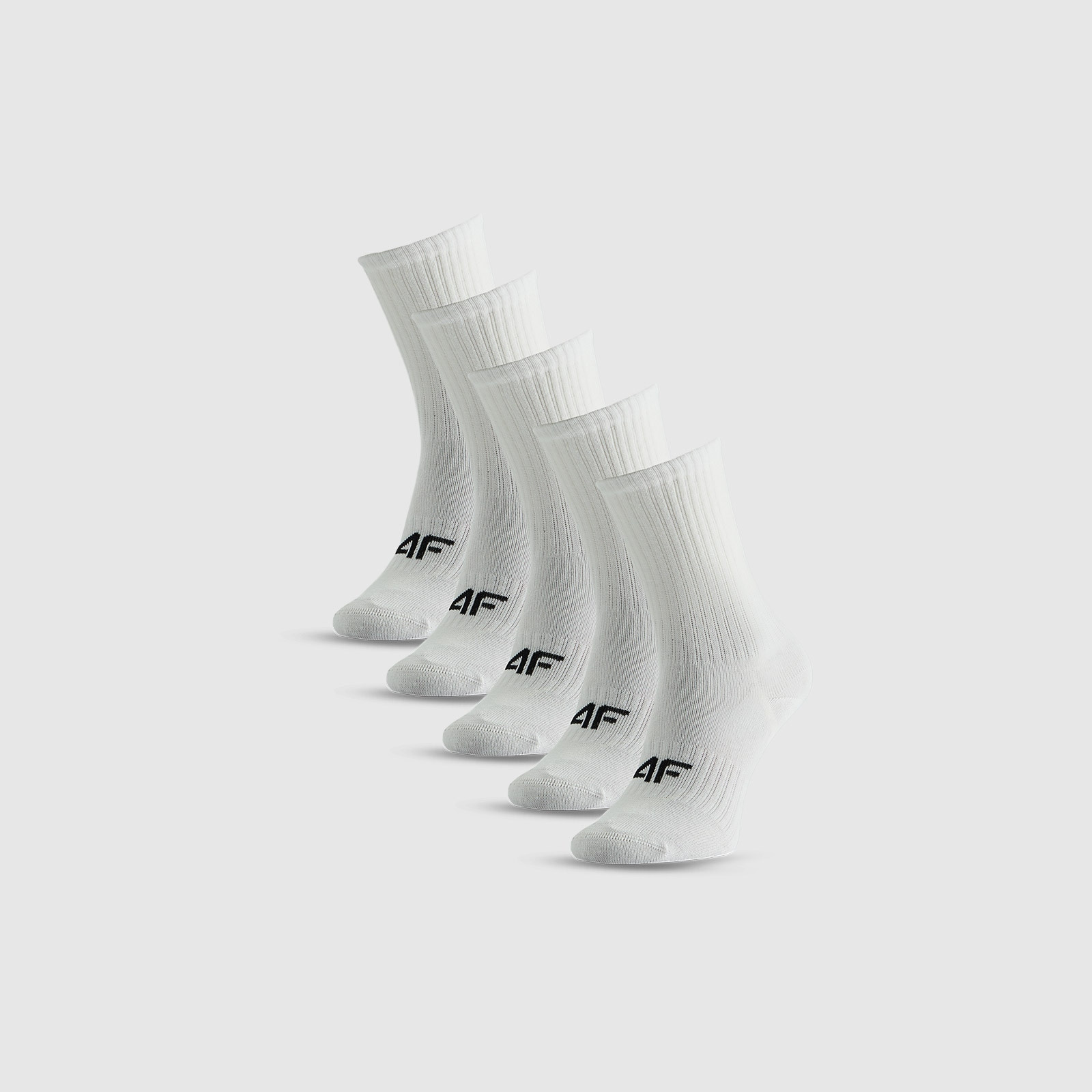 Dievčenské dlhé ponožky (5-pack) - biele · záber 1
