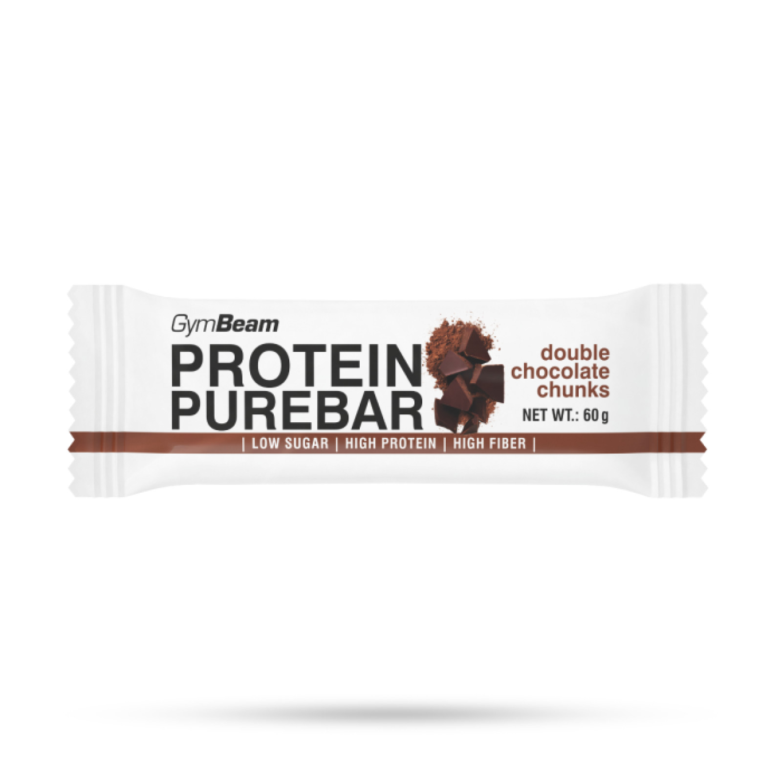 GymBeam Protein PureBar dvojnásobné kúsky čokolády - Príchuť: Dvojnásobné kúsky čokolády | Hmotnosť: 0,06 kg | Balenie: 12 · záber 1