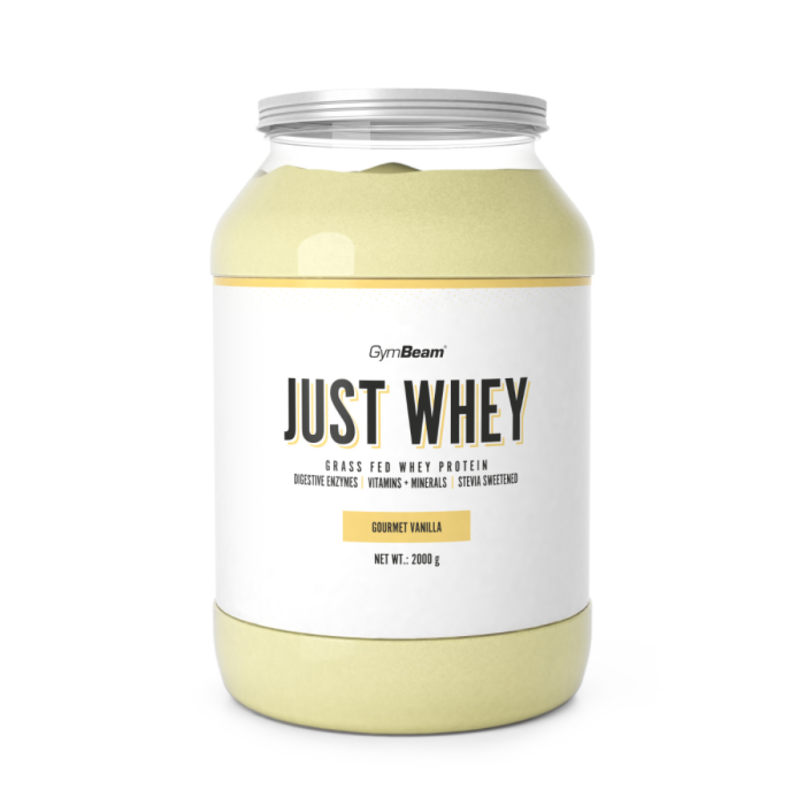 GymBeam Just Whey gourmet vanilla - Príchuť: Gourmet vanilla | Hmotnosť: 2 kg · záber 1