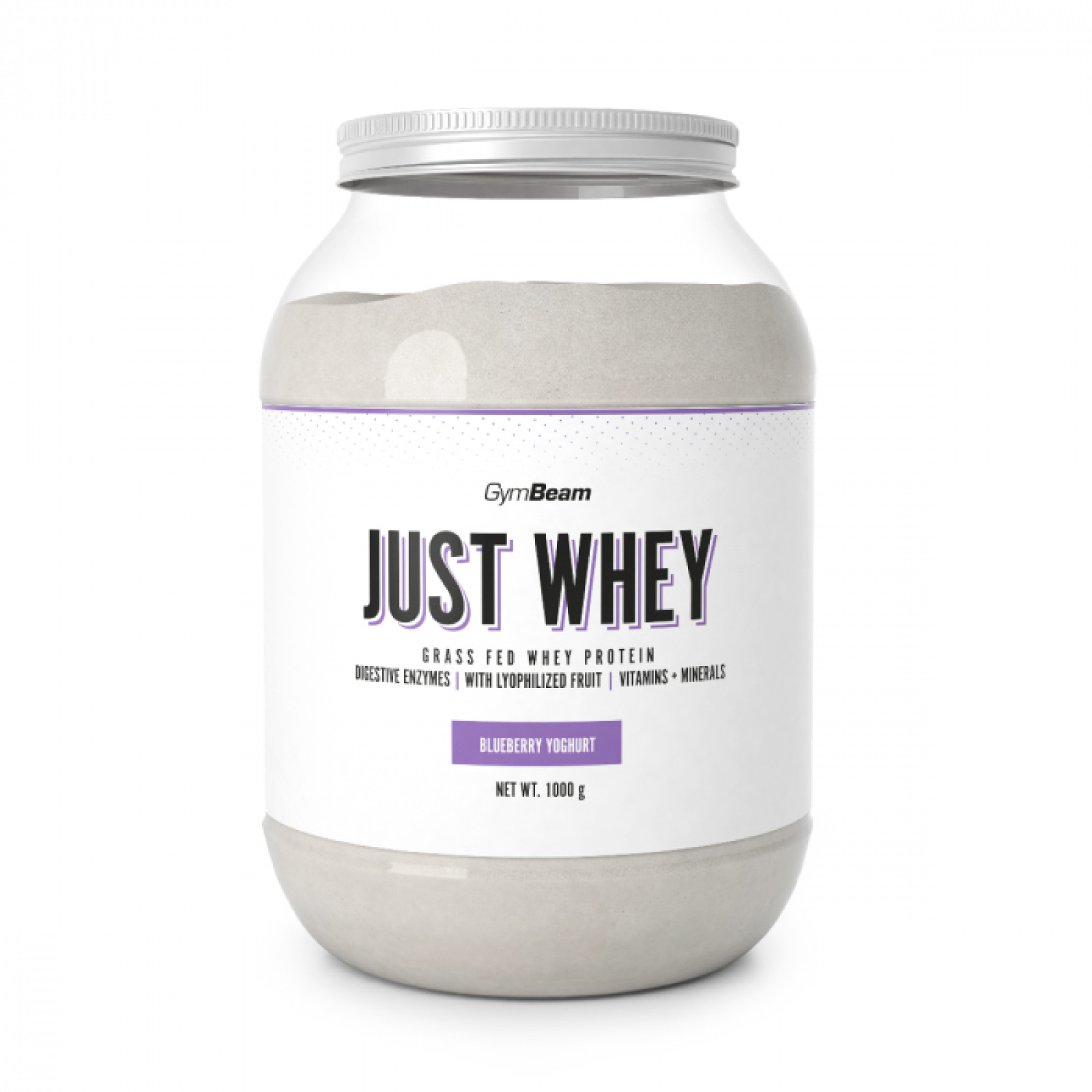 GymBeam Just Whey čučoriedkový jogurt - Príchuť: Čučoriedkový jogurt | Hmotnosť: 1 kg · záber 1