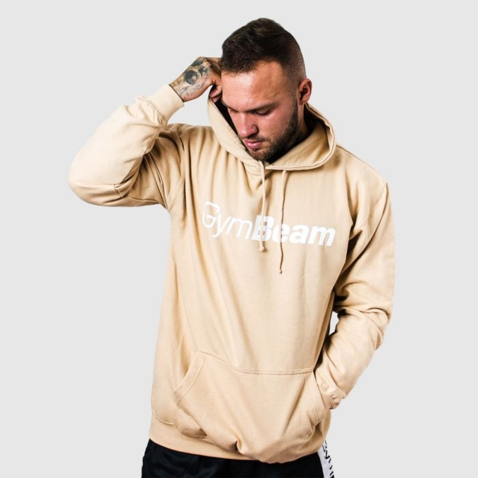 GymBeam Mikina PRO Hoodie Sand M · záber 1
