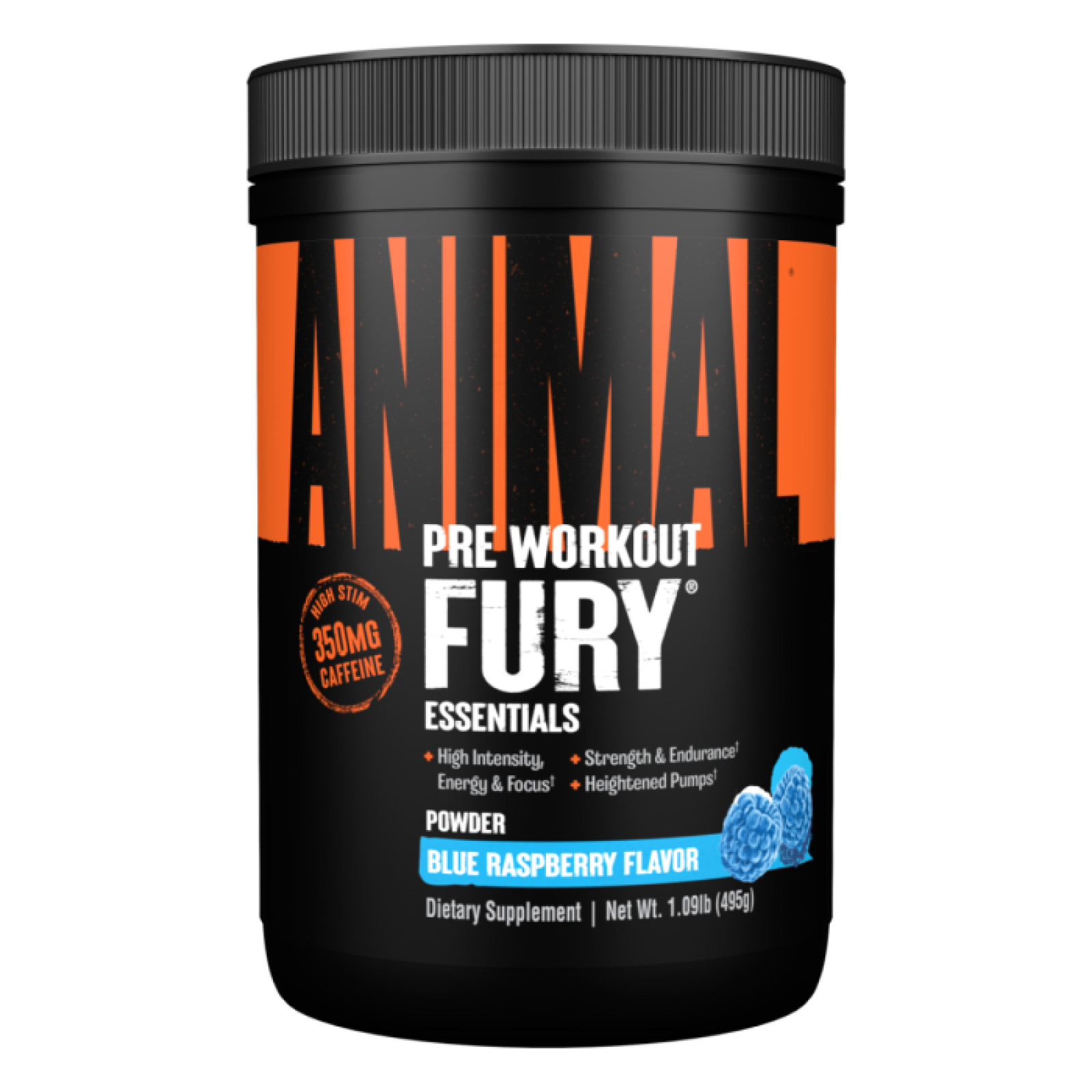 Universal Nutrition Animal Fury modrá malina · záber 1